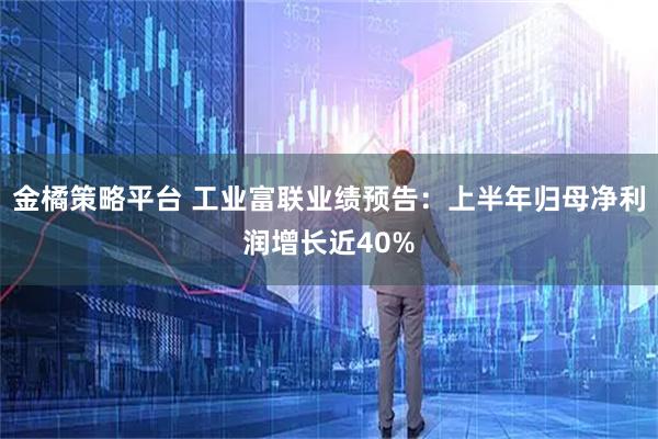 金橘策略平台 工业富联业绩预告：上半年归母净利润增长近40%