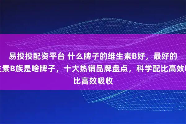 易投投配资平台 什么牌子的维生素B好，最好的维生素B族是啥牌子，十大热销品牌盘点，科学配比高效吸收
