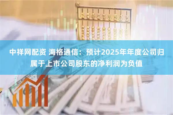 中祥网配资 海格通信：预计2025年年度公司归属于上市公司股东的净利润为负值