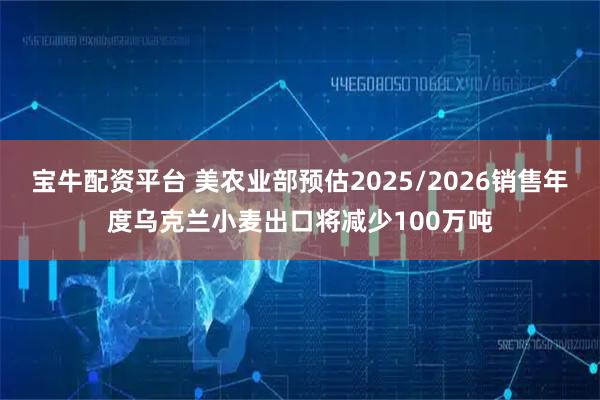 宝牛配资平台 美农业部预估2025/2026销售年度乌克兰小麦出口将减少100万吨